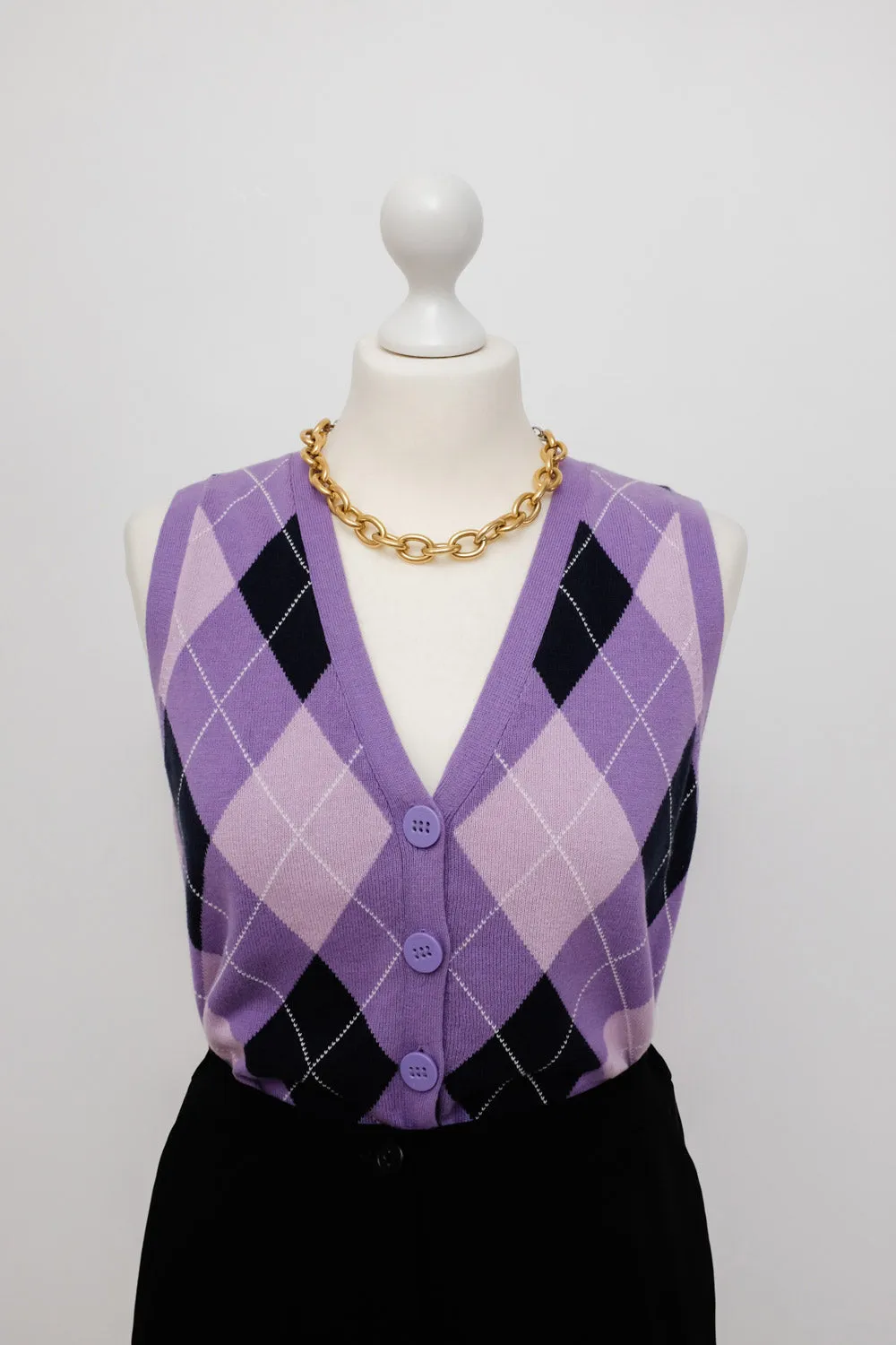 0042_ARGYLE LILAC COTTON VEST