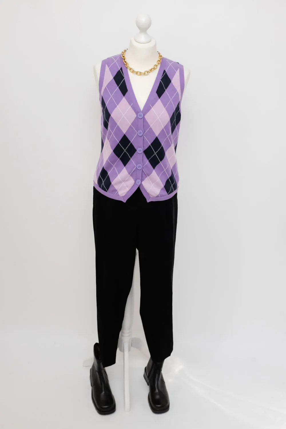 0042_ARGYLE LILAC COTTON VEST