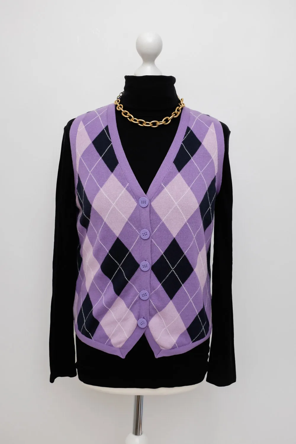 0042_ARGYLE LILAC COTTON VEST