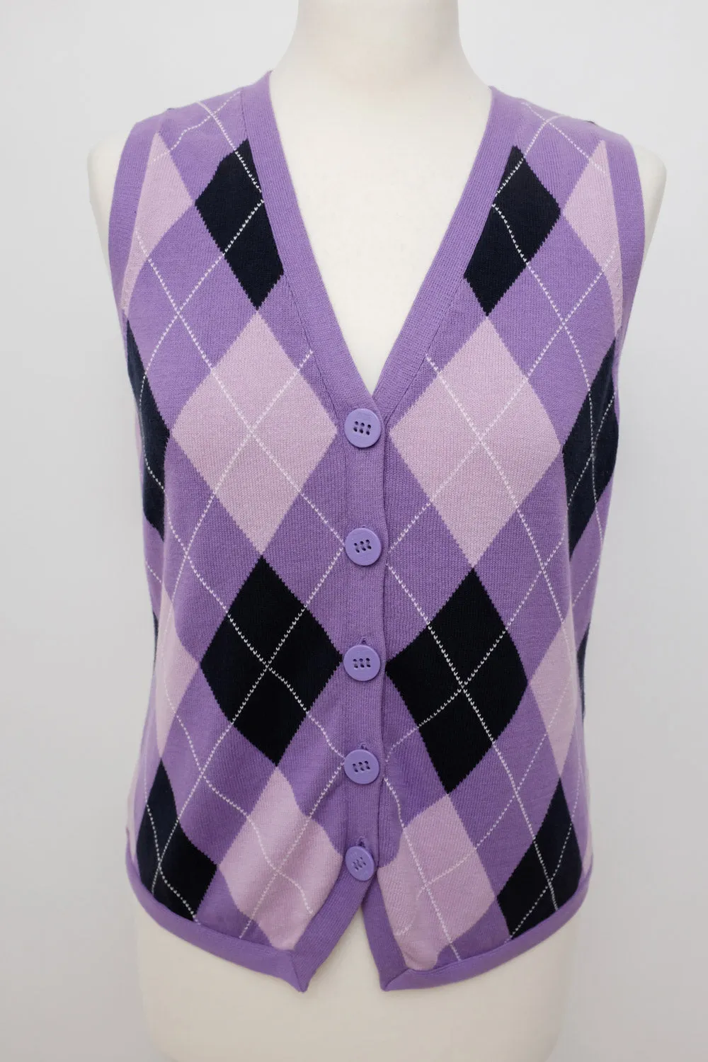 0042_ARGYLE LILAC COTTON VEST