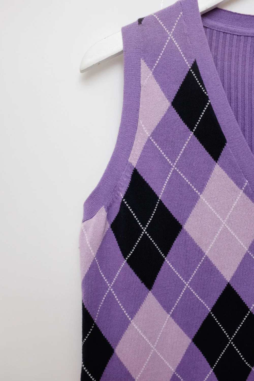 0042_ARGYLE LILAC COTTON VEST