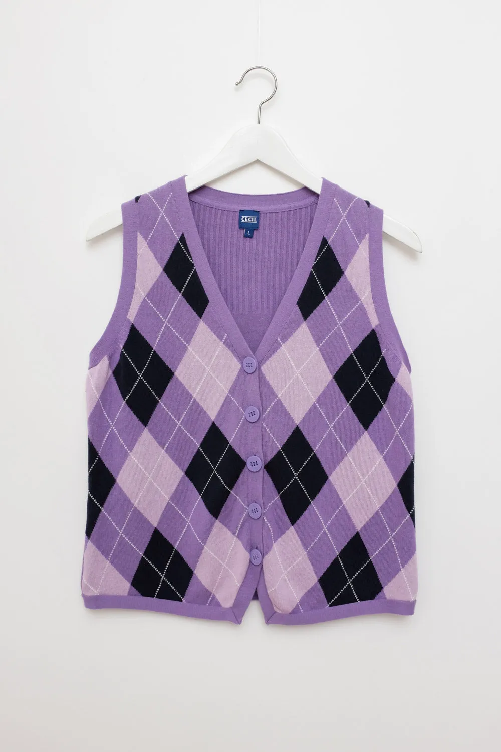 0042_ARGYLE LILAC COTTON VEST