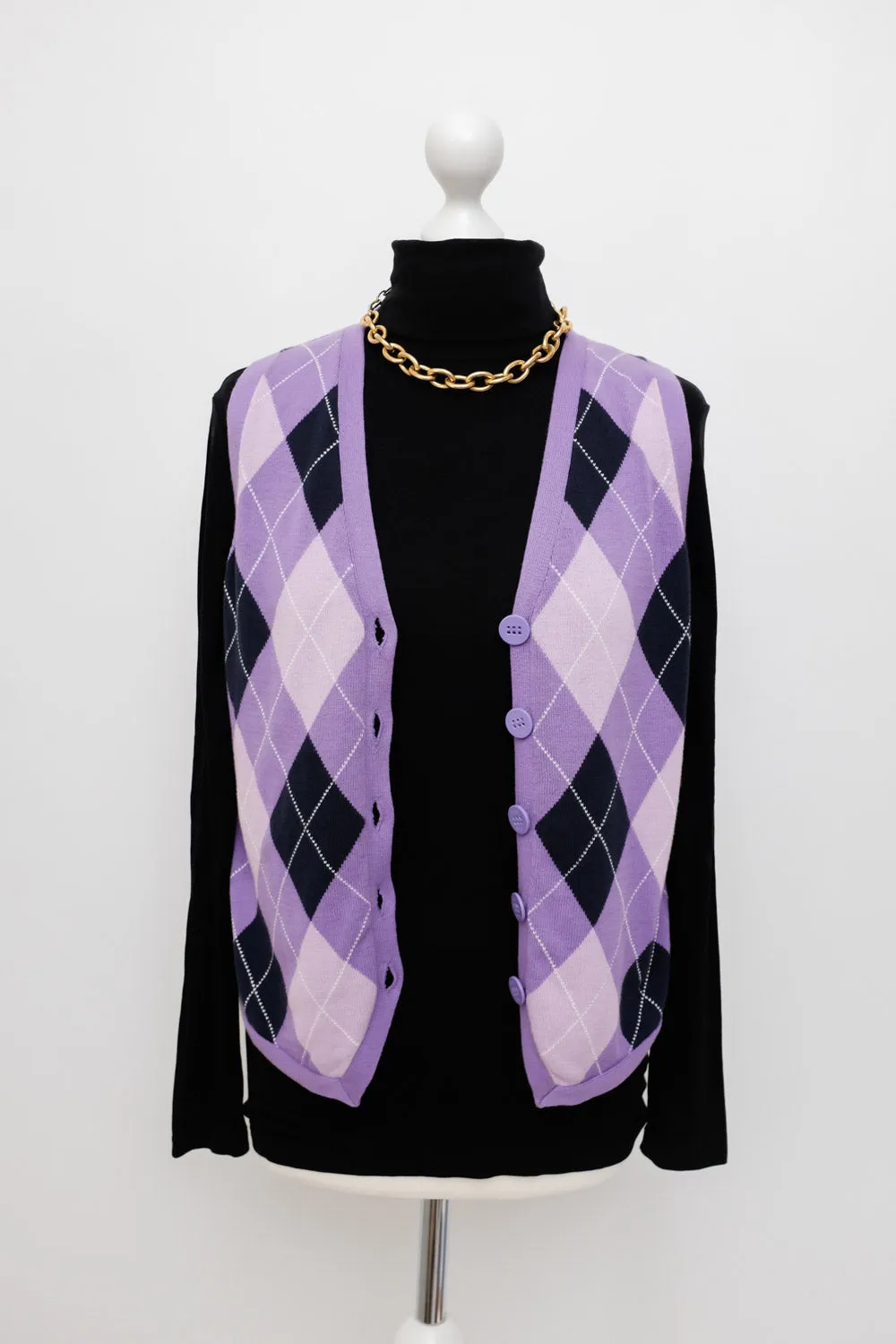 0042_ARGYLE LILAC COTTON VEST