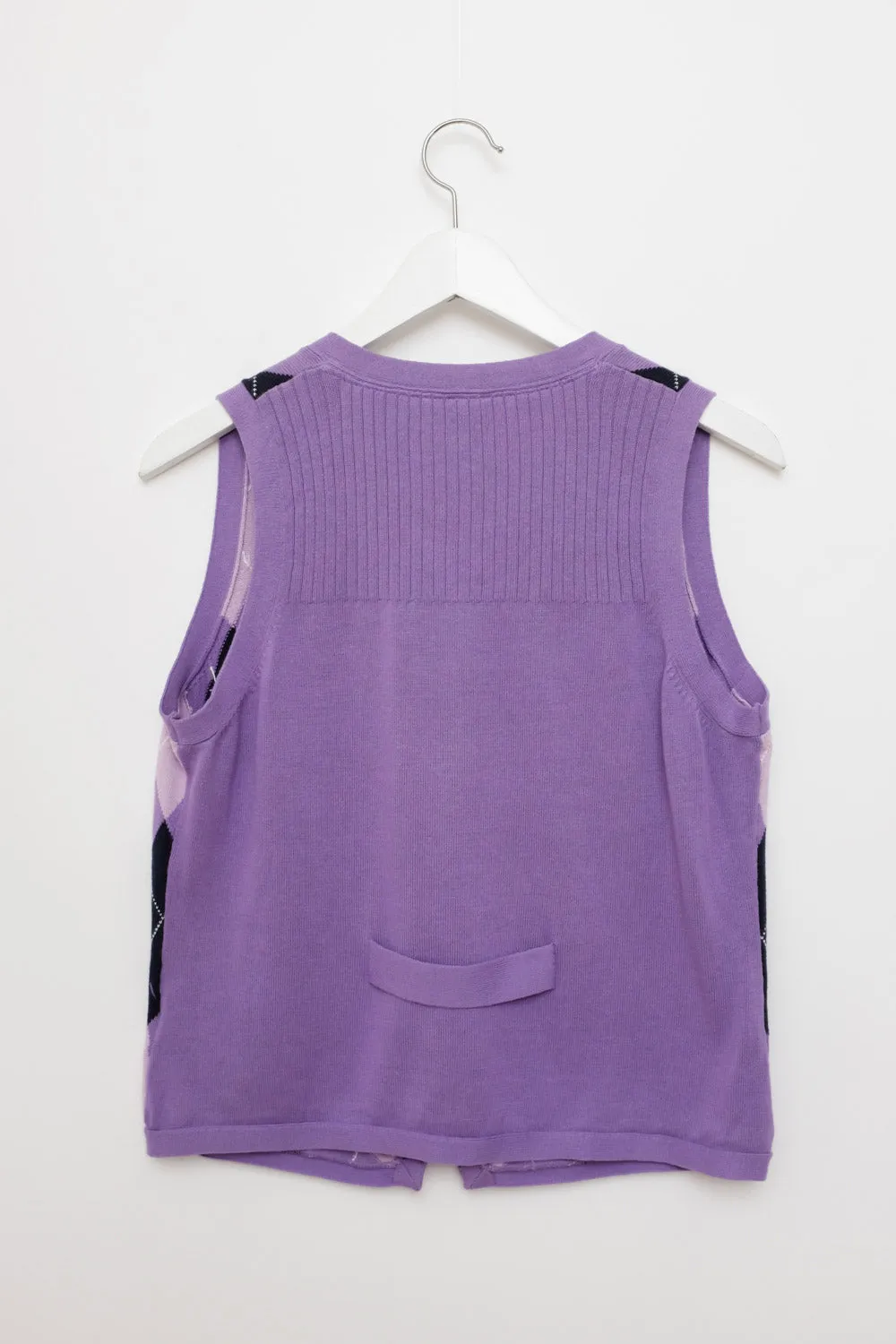 0042_ARGYLE LILAC COTTON VEST