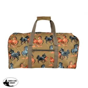 22" Duffle Bag with running horses design.