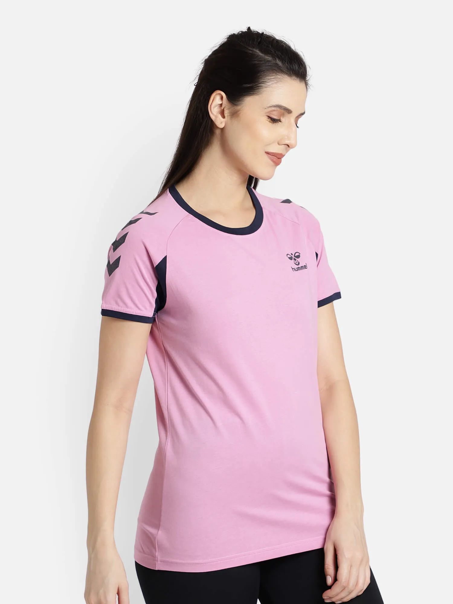 Action Women Cotton Pink T-Shirt