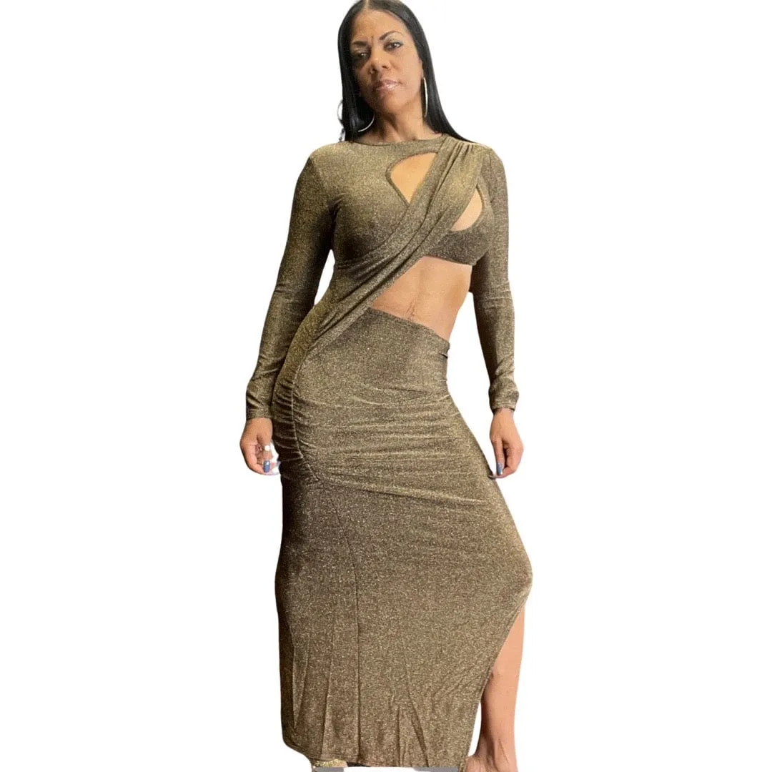 Alpha C Apparel Women Long Elegant Dress