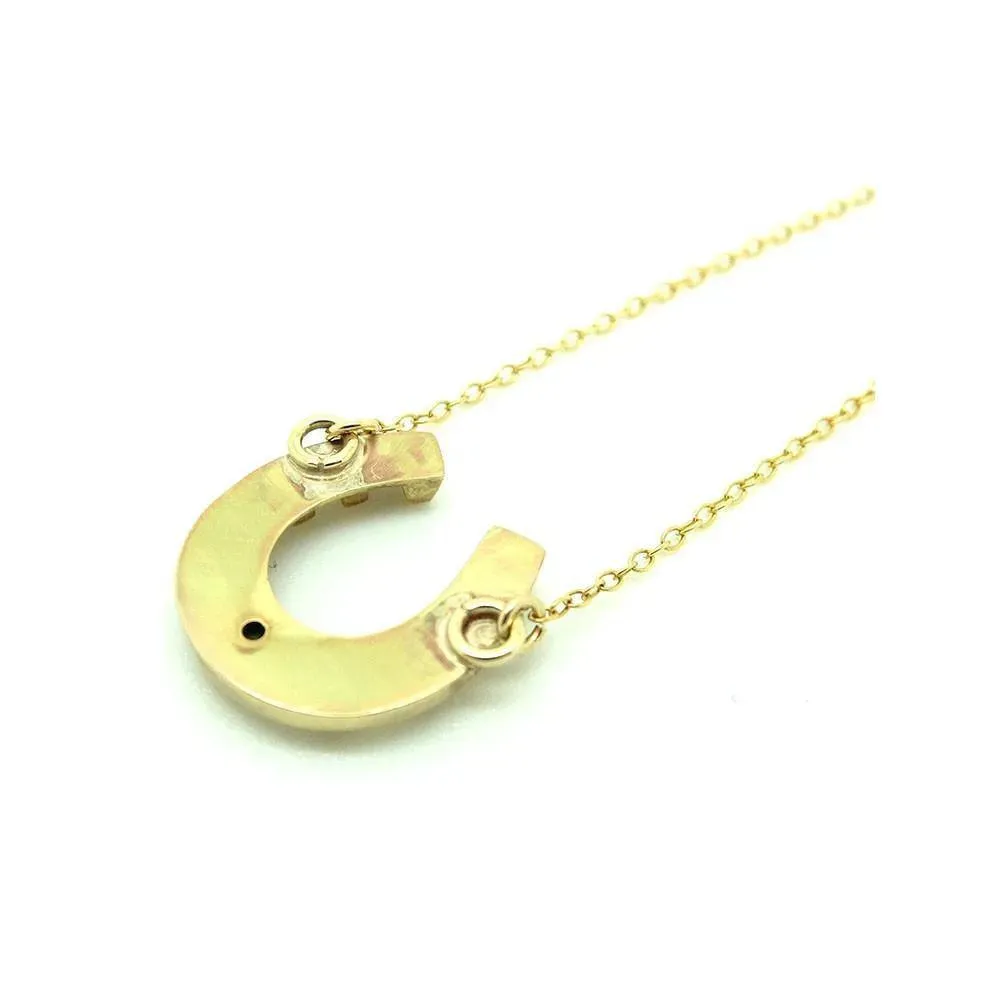 Antique Victorian 9ct Gold Horseshoe Conversion Necklace