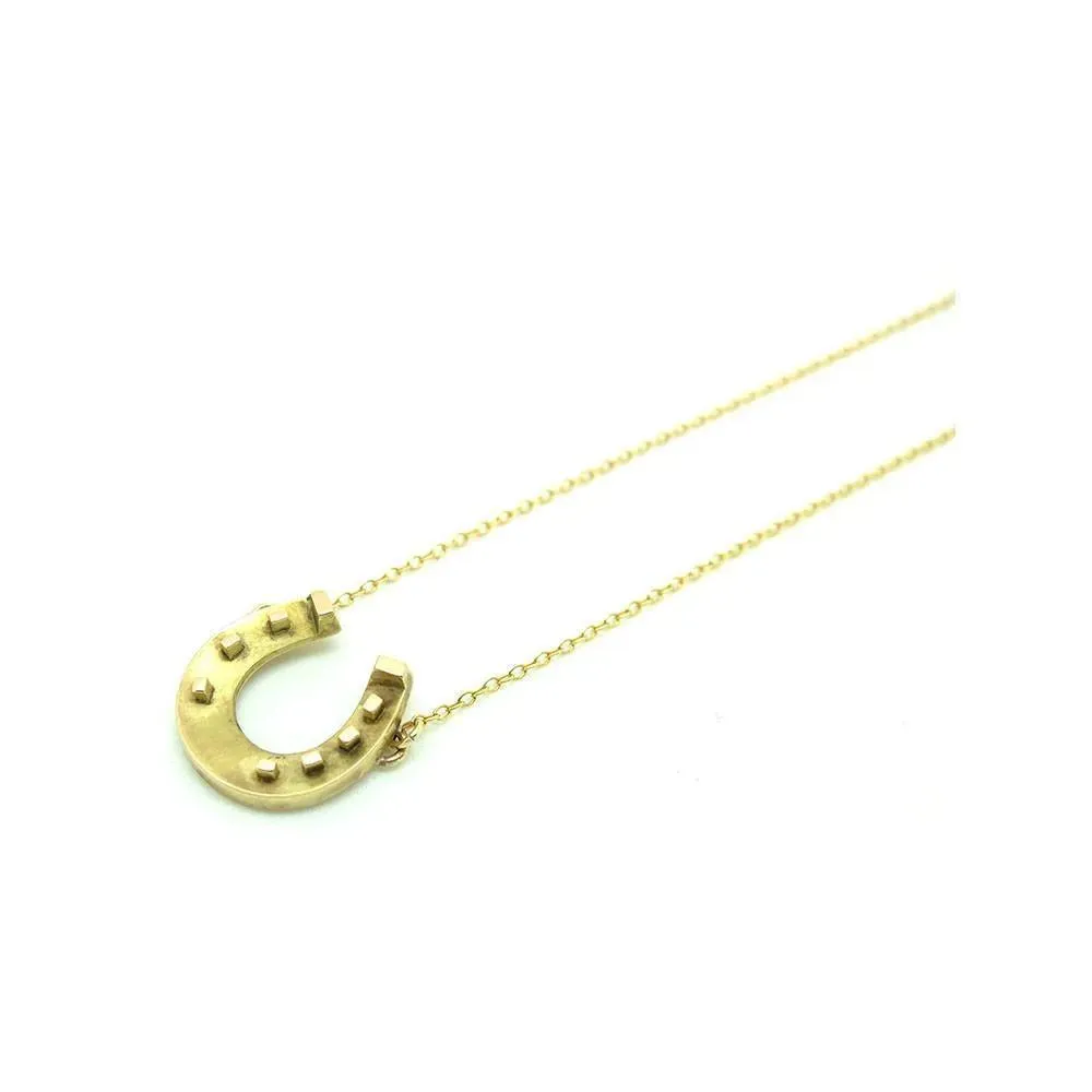 Antique Victorian 9ct Gold Horseshoe Conversion Necklace