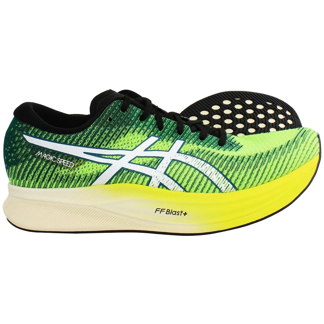 Asics Magic Speed 2 Mens Yellow Running Trainers