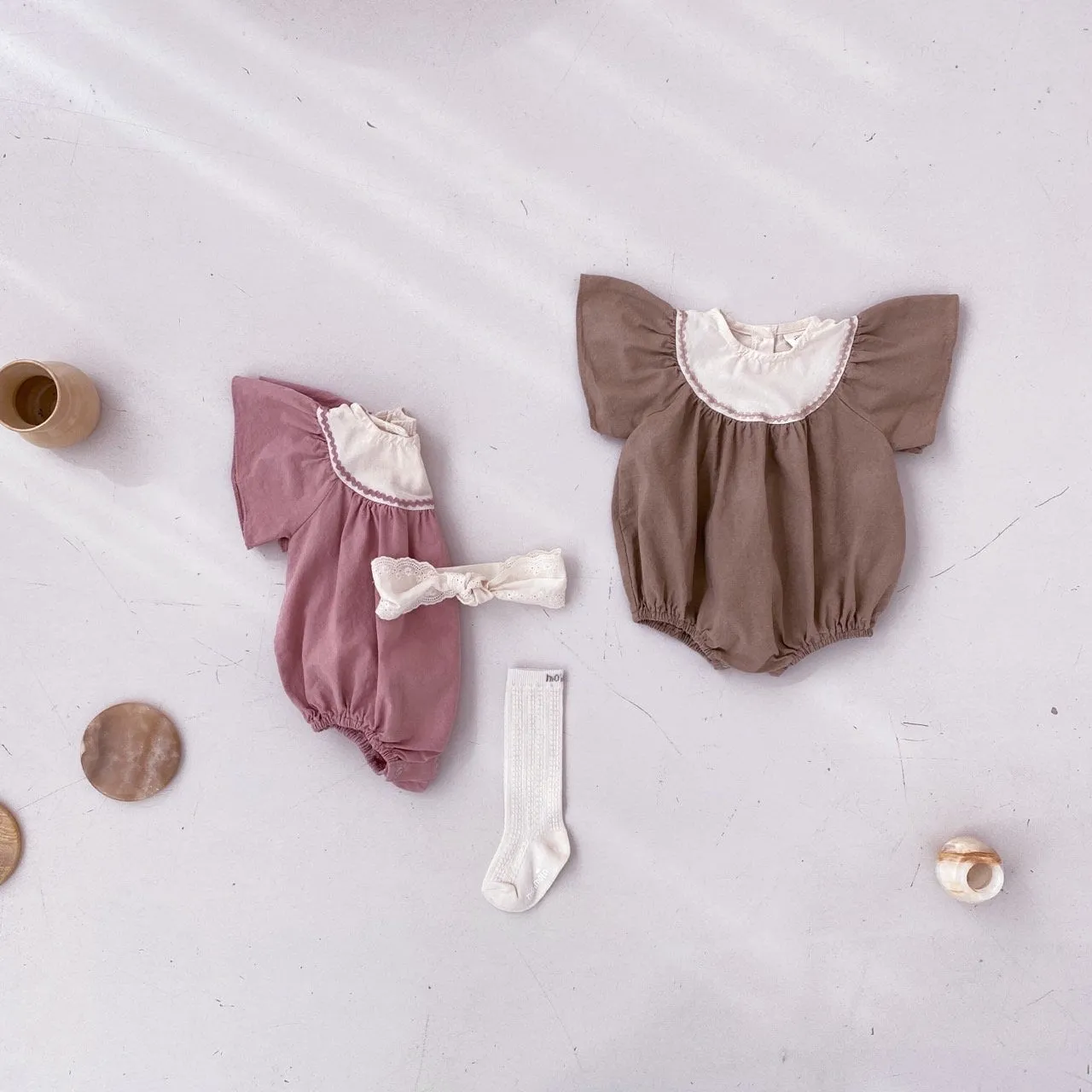 Baby Cotton Linen Rompers