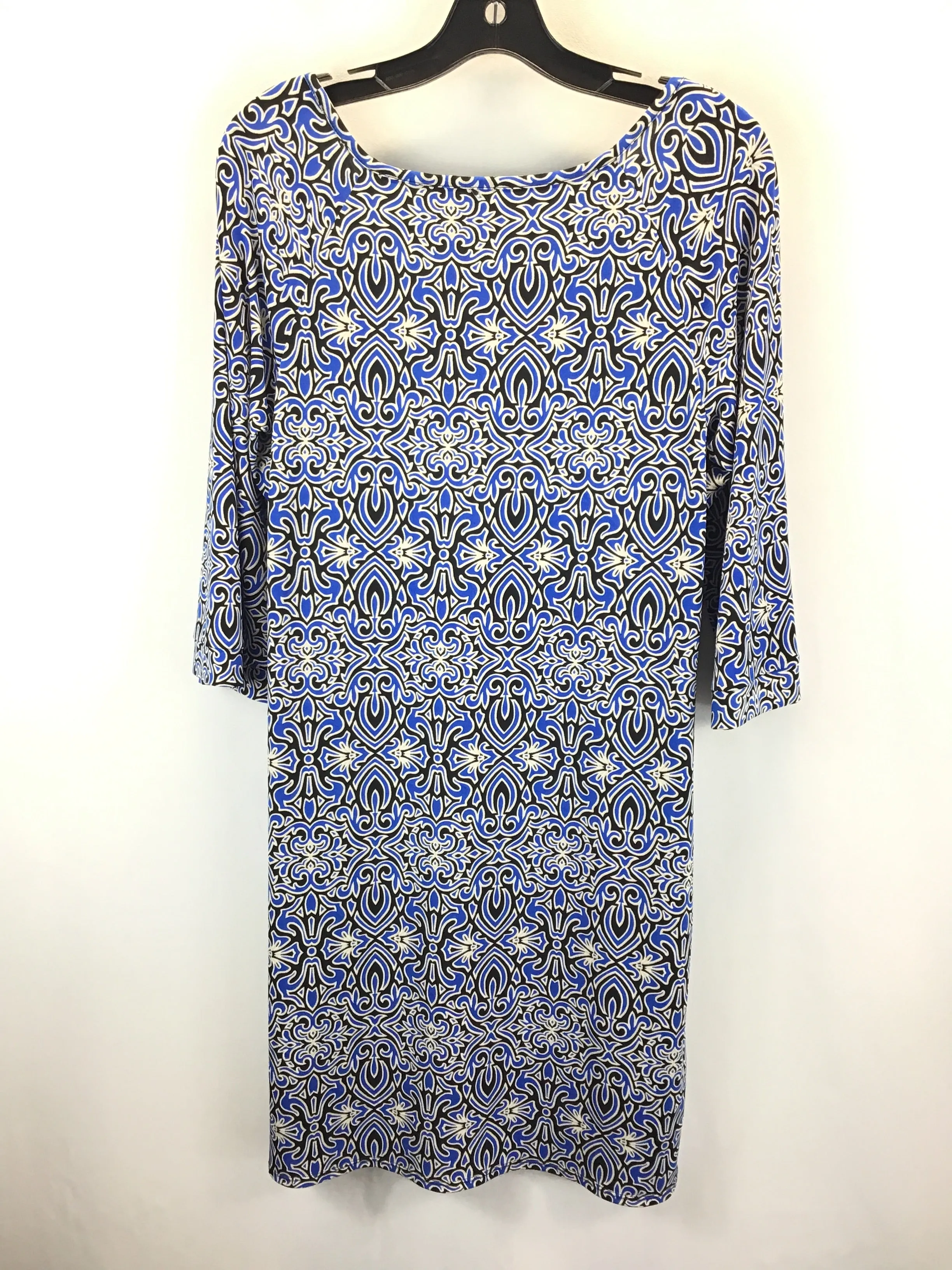 Black & Blue Dress Casual Midi Laundry, Size S