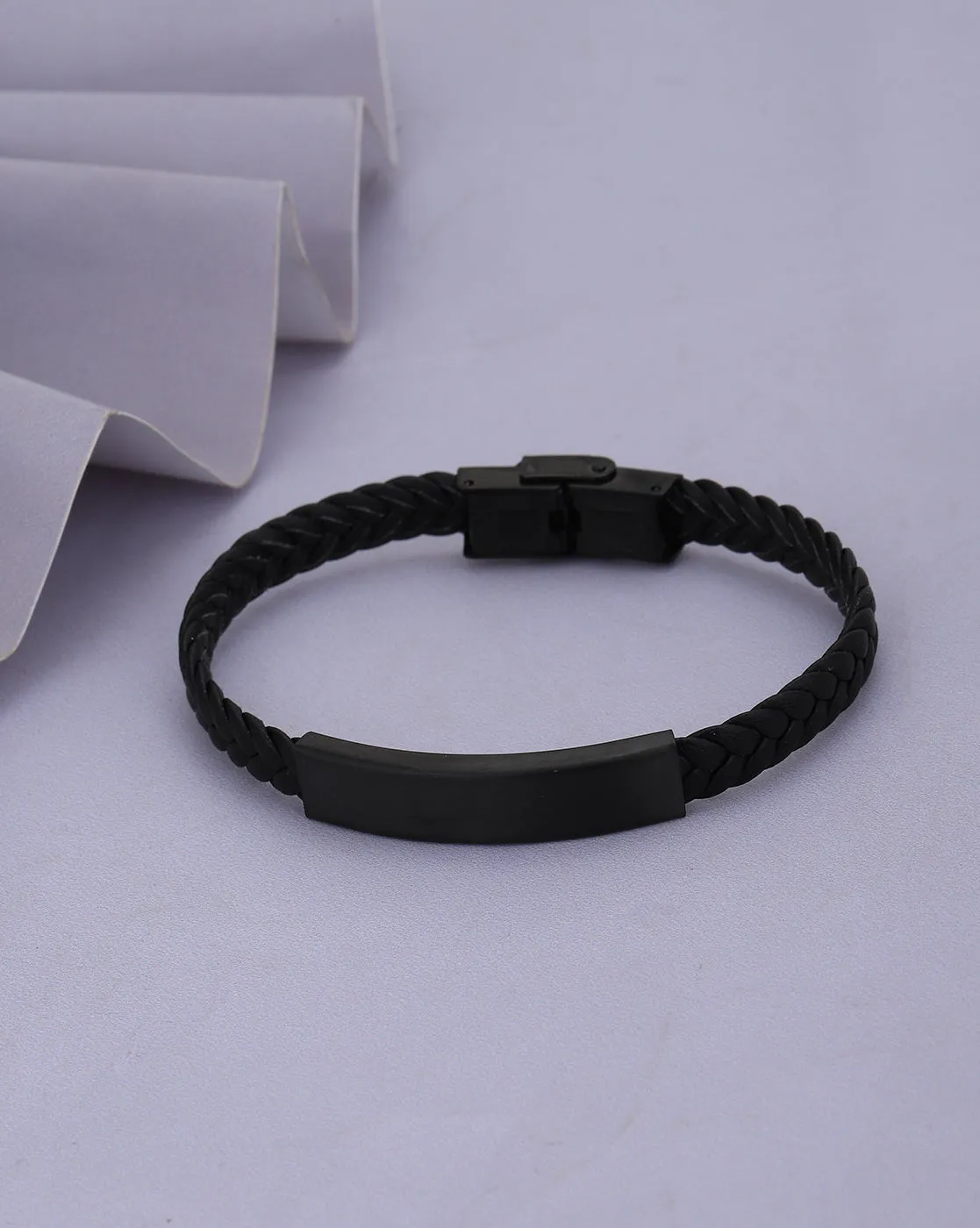 Black Toned Enamel Fancy Bracelet for men