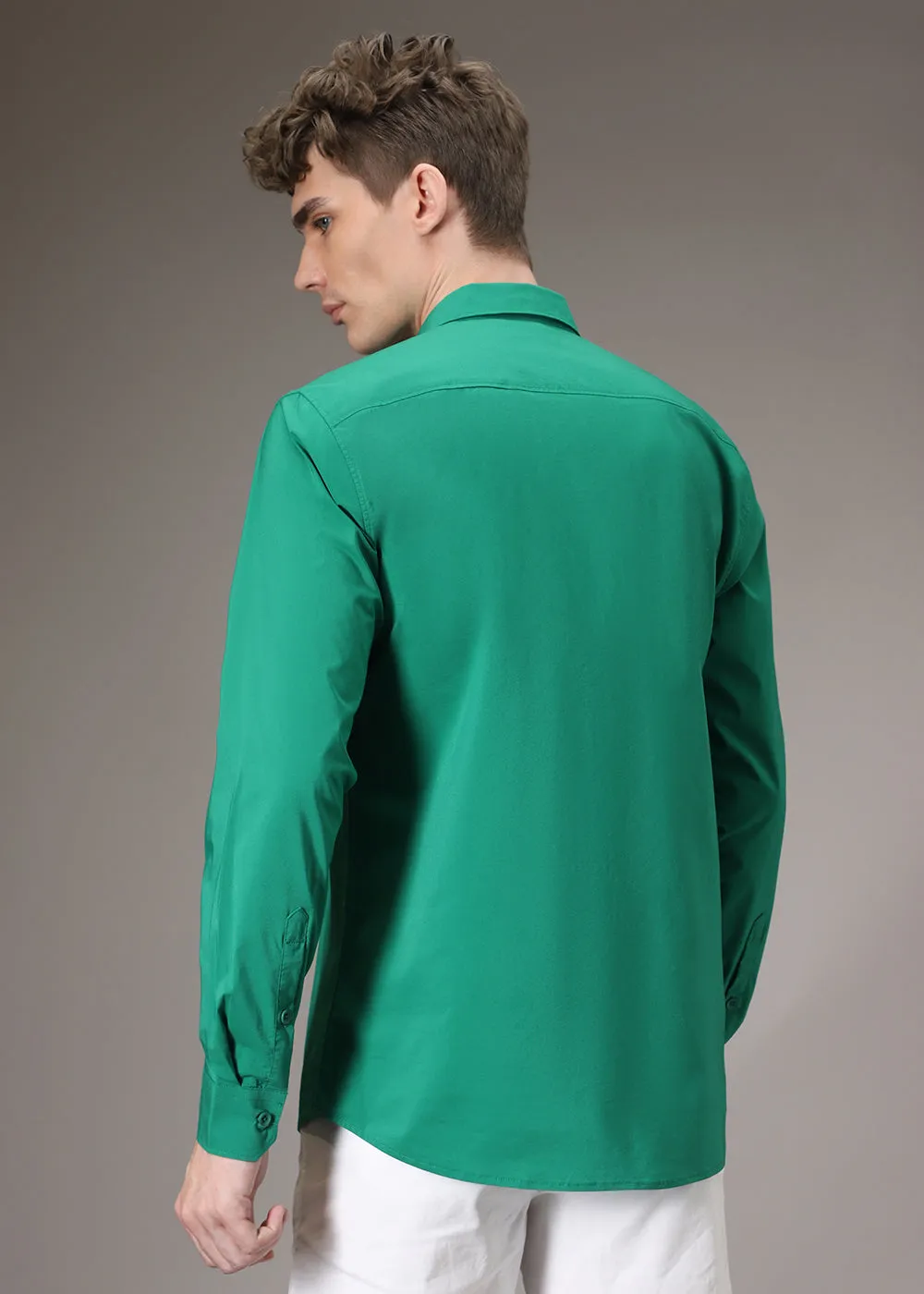 Bright Green Cotton Shirt