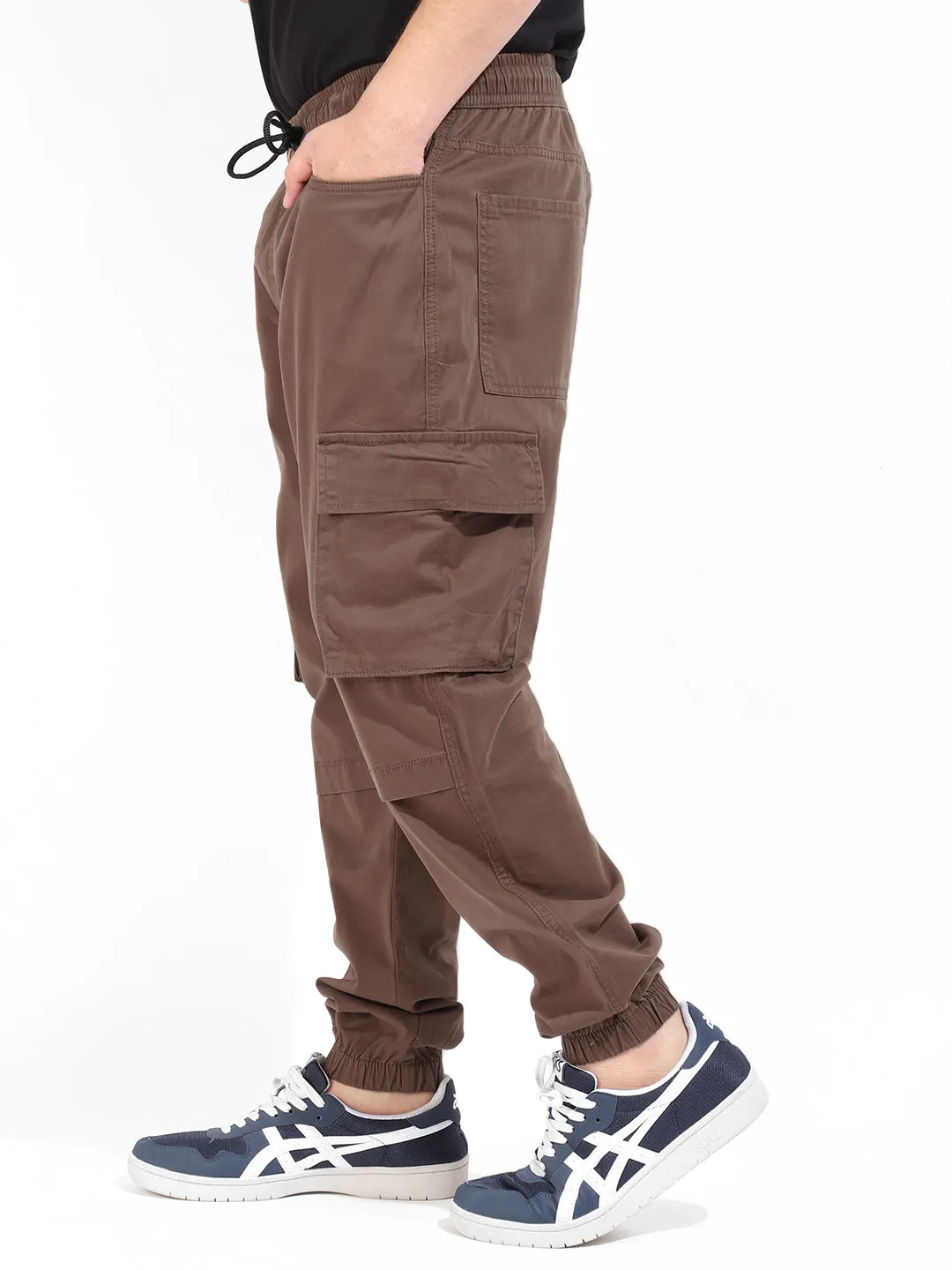 Brown Cotton Stretch Cargo