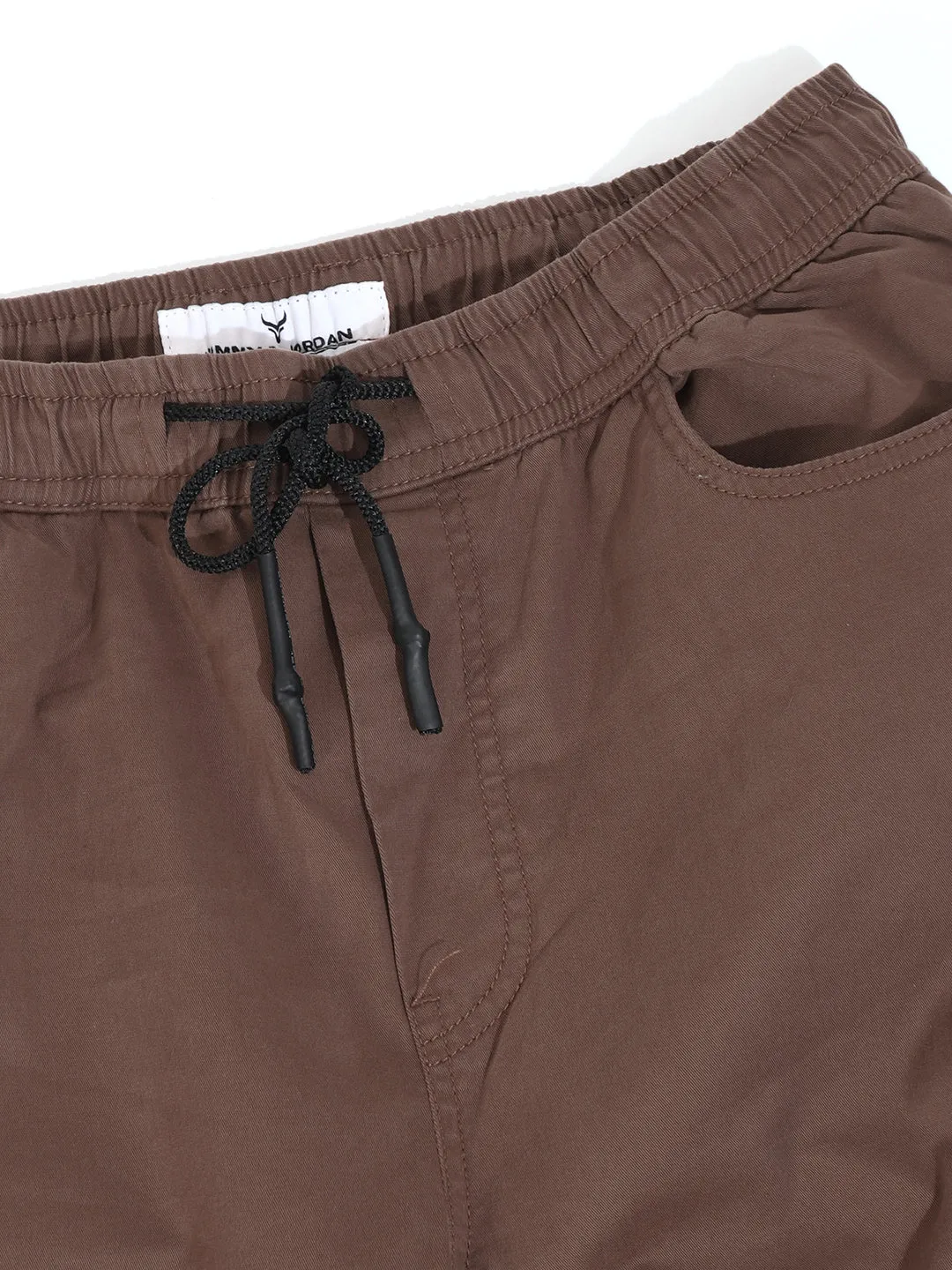 Brown Cotton Stretch Cargo