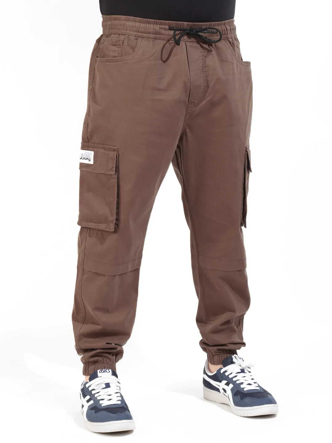 Brown Cotton Stretch Cargo