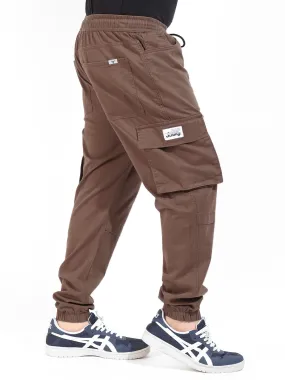 Brown Cotton Stretch Cargo