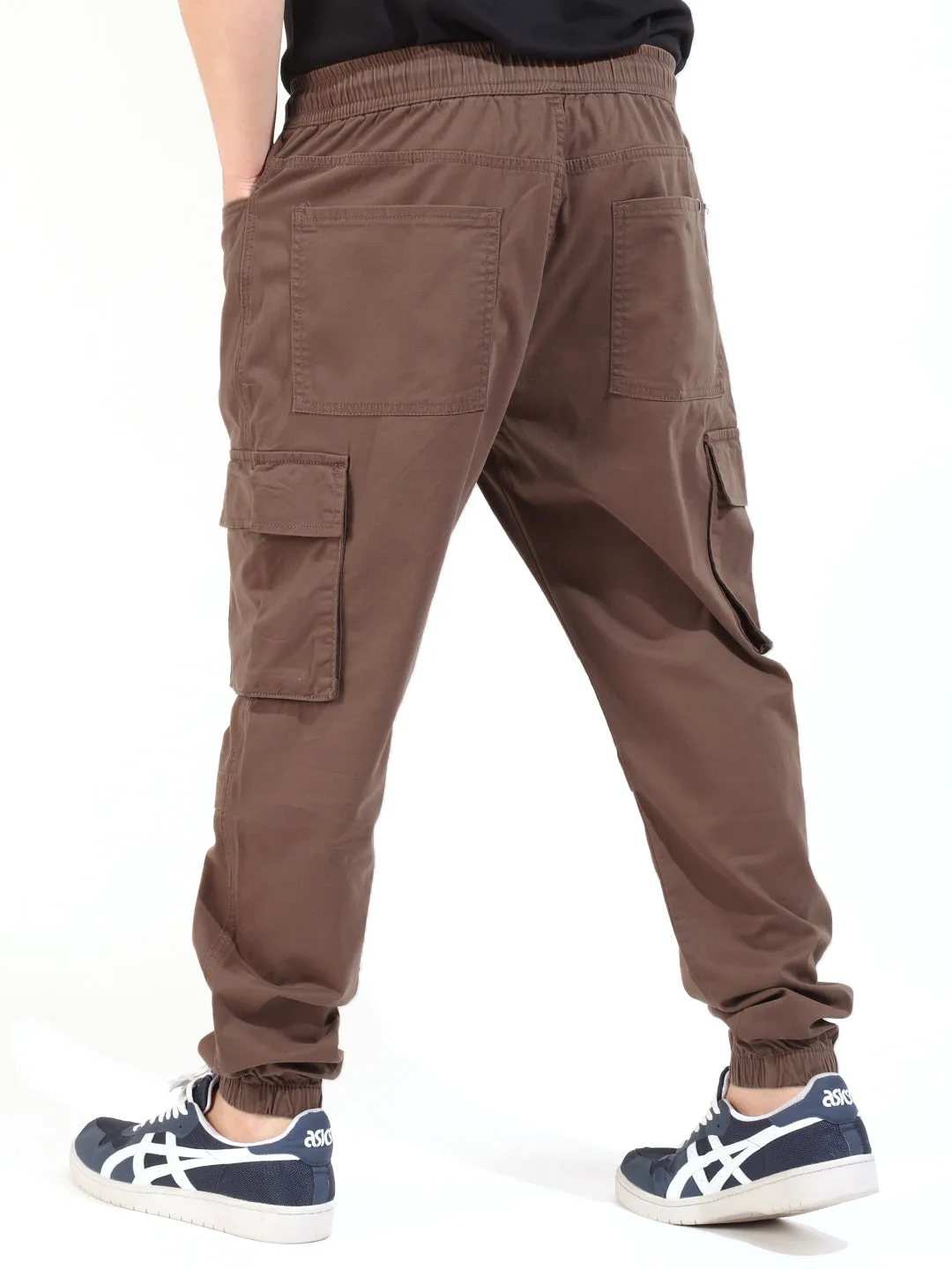 Brown Cotton Stretch Cargo