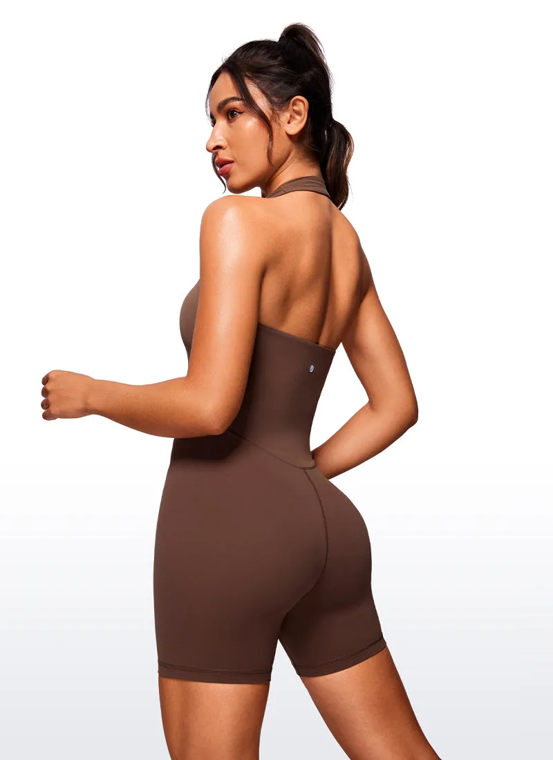 Butterluxe Halter Backless Athletic Rompers 6''