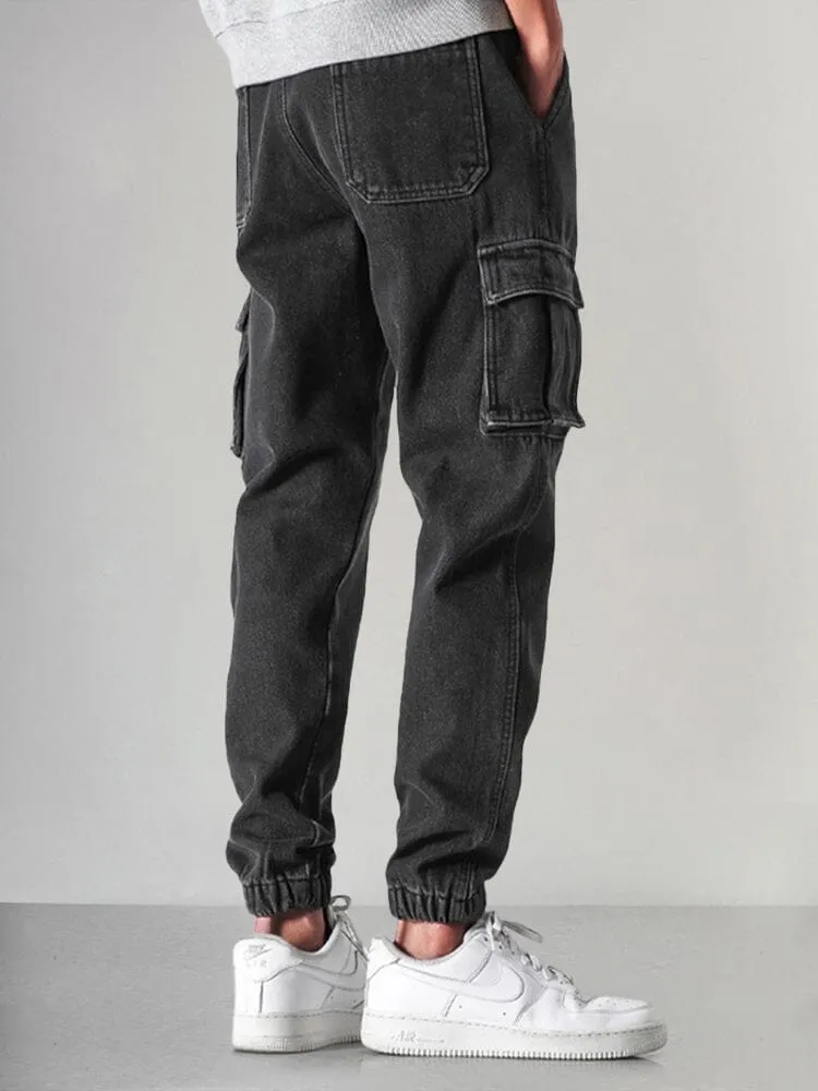 Casual 100% Cotton Cargo Jeans