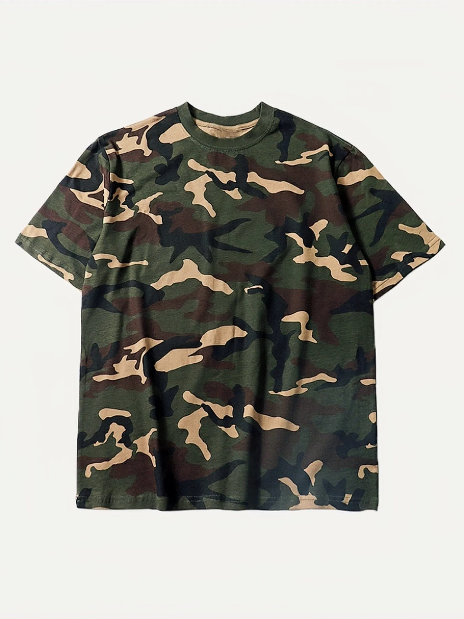 Casual Breathable Cotton Camo T-shirt