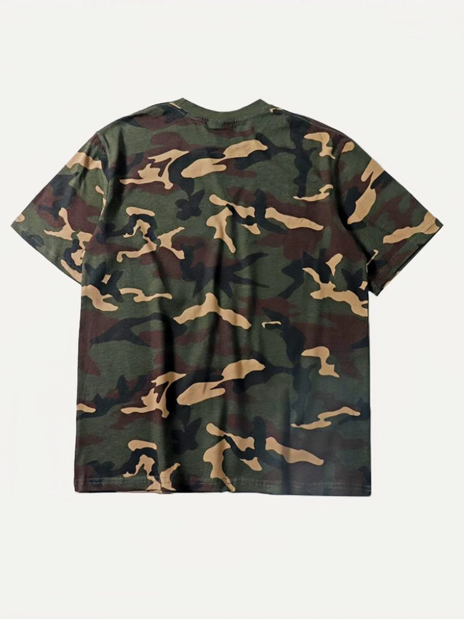 Casual Breathable Cotton Camo T-shirt