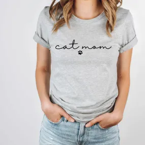 Cat Mom - athletic gray