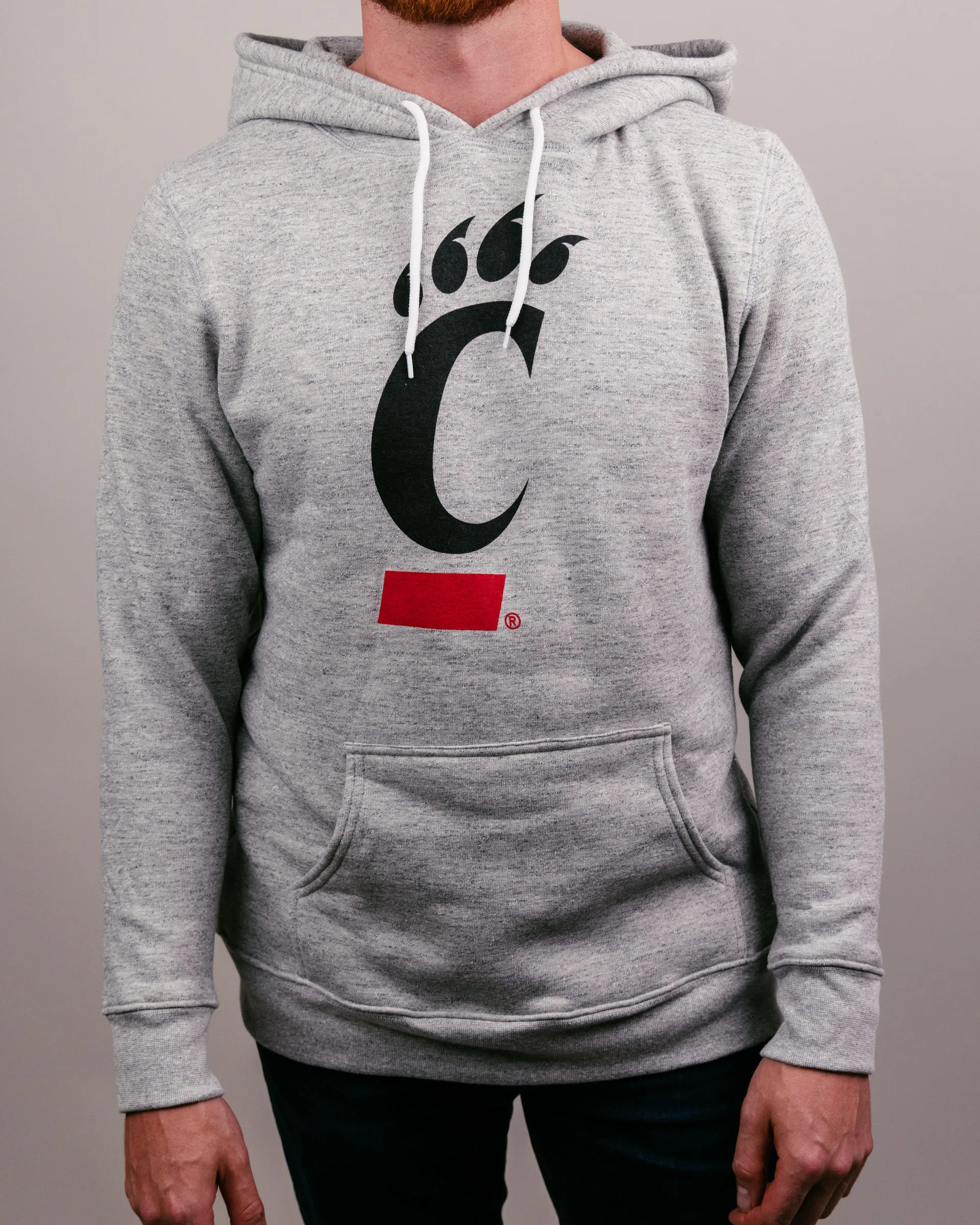 Cincinnati Bearcats Primary Athletic Grey Hoodie