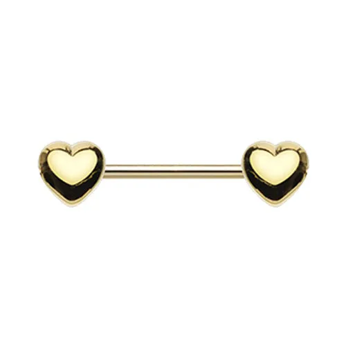 Classic Heart Nipple Body Jewellery with Gold Plating