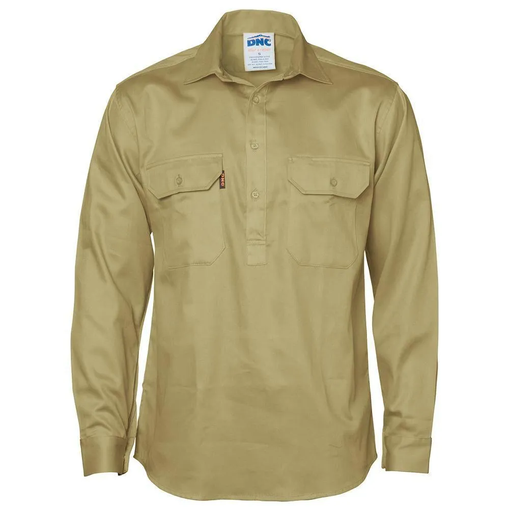 Close Front Cotton Drill Shirt