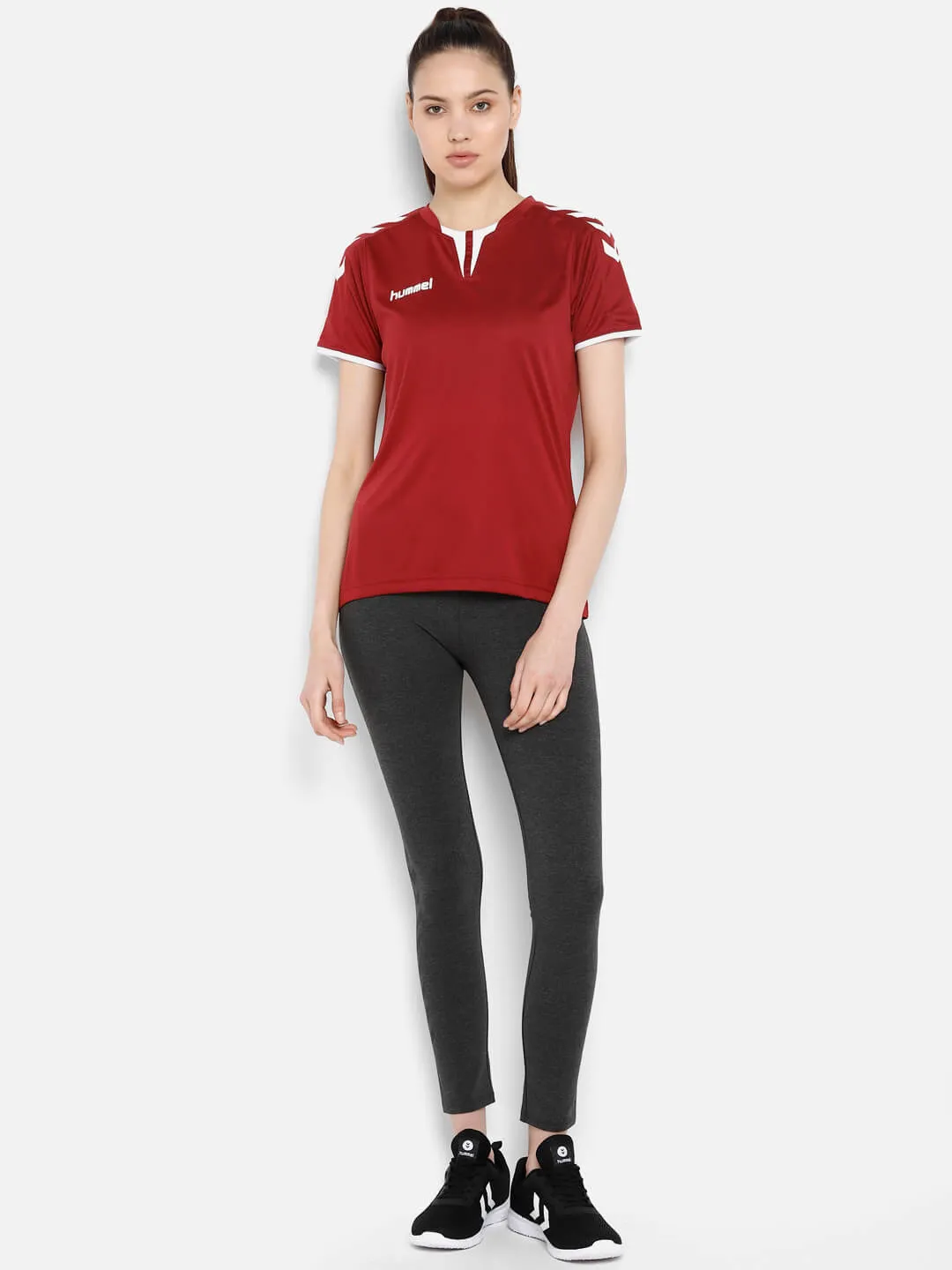 Core Women Polyester Red T-Shirt