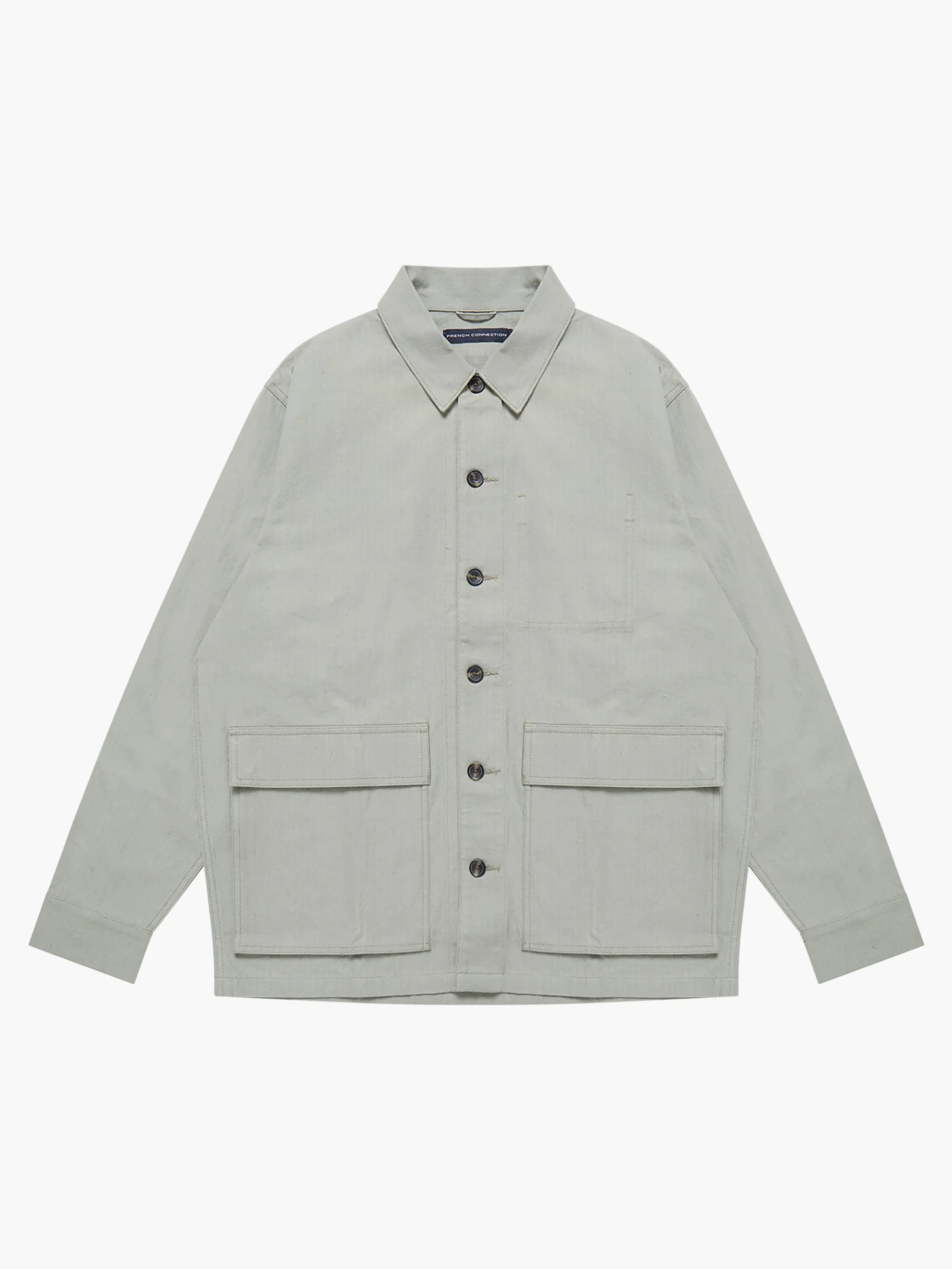 Cotton Herringbone Chore Overshirt