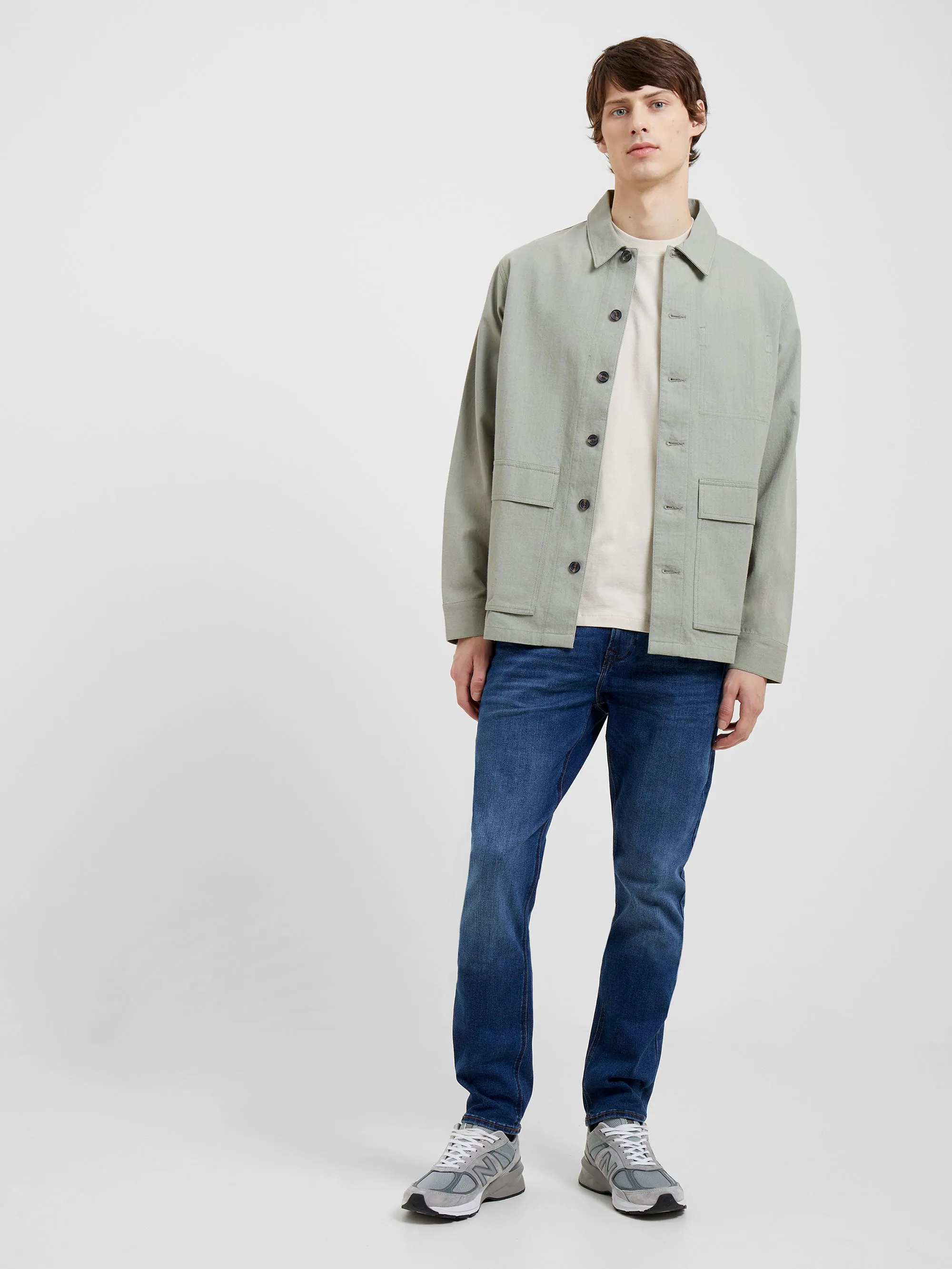 Cotton Herringbone Chore Overshirt