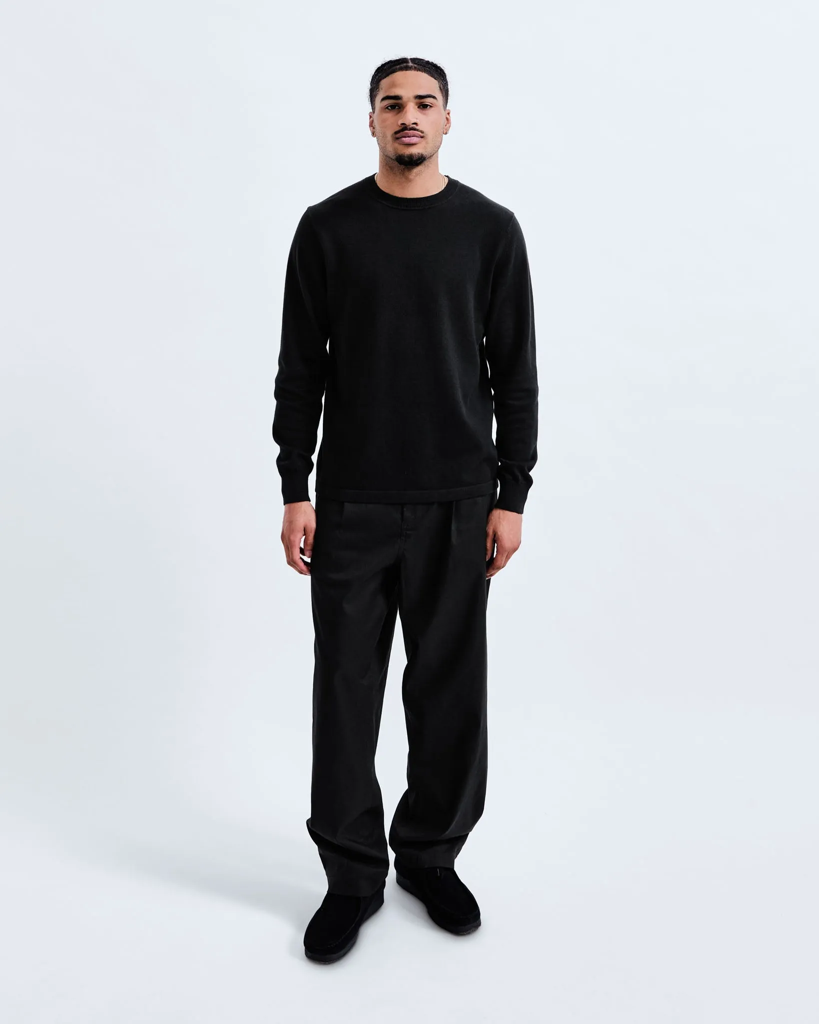 Cotton Linen Regatta Crewneck