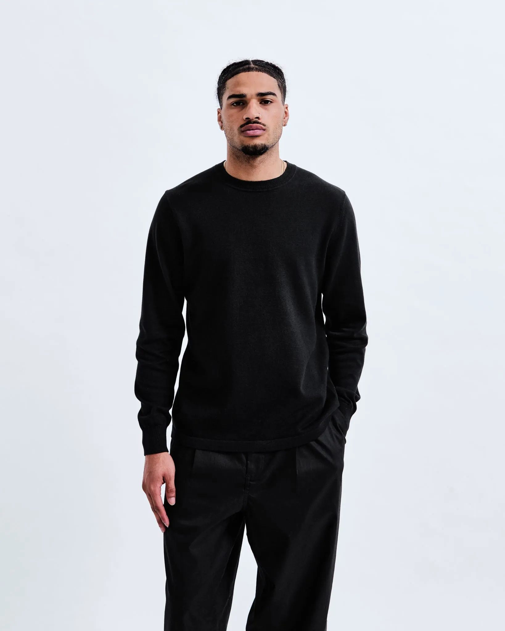 Cotton Linen Regatta Crewneck