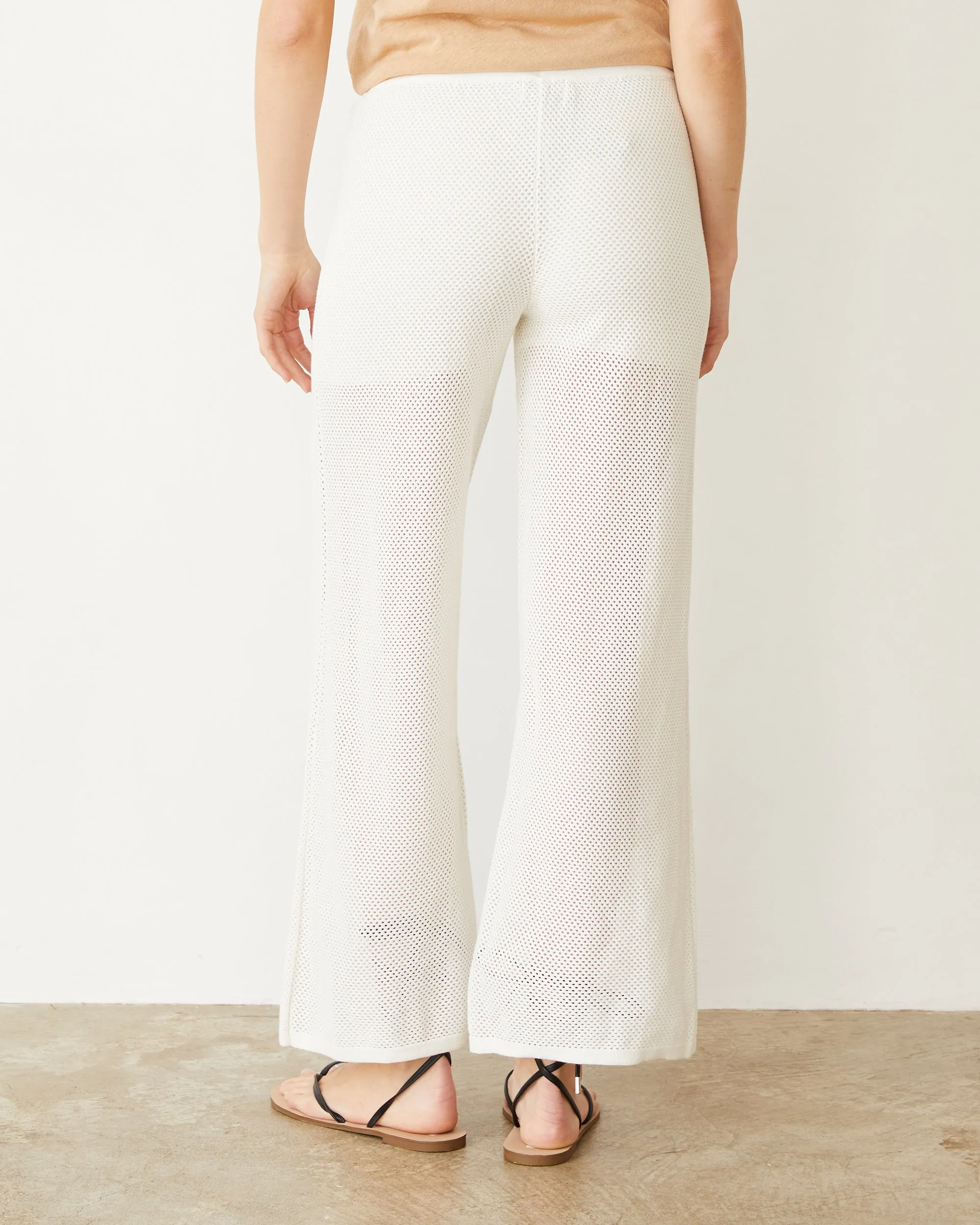 Cotton Mesh Wide Leg Pant