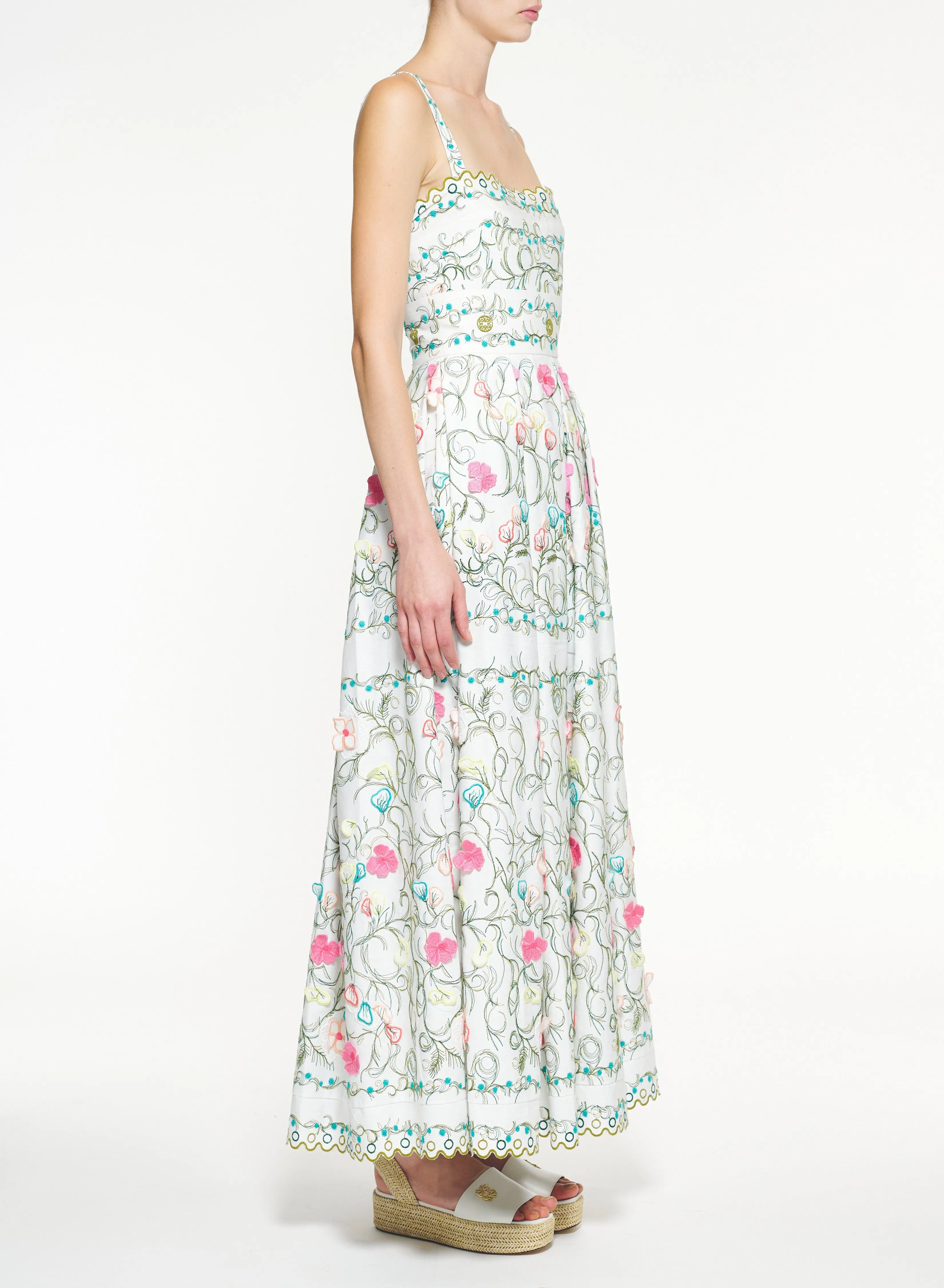 Garden Embroidered Cotton Dress