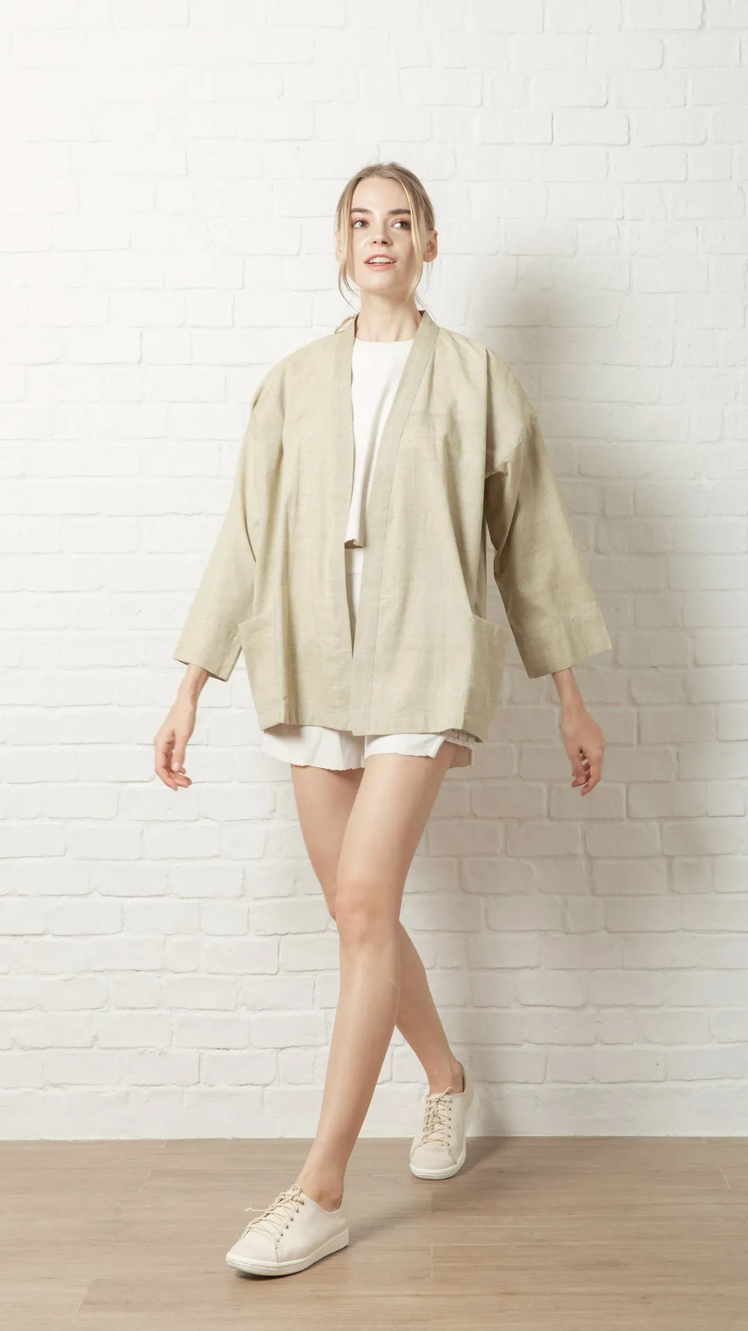 Green Bamboo Natural Dyed Kimono