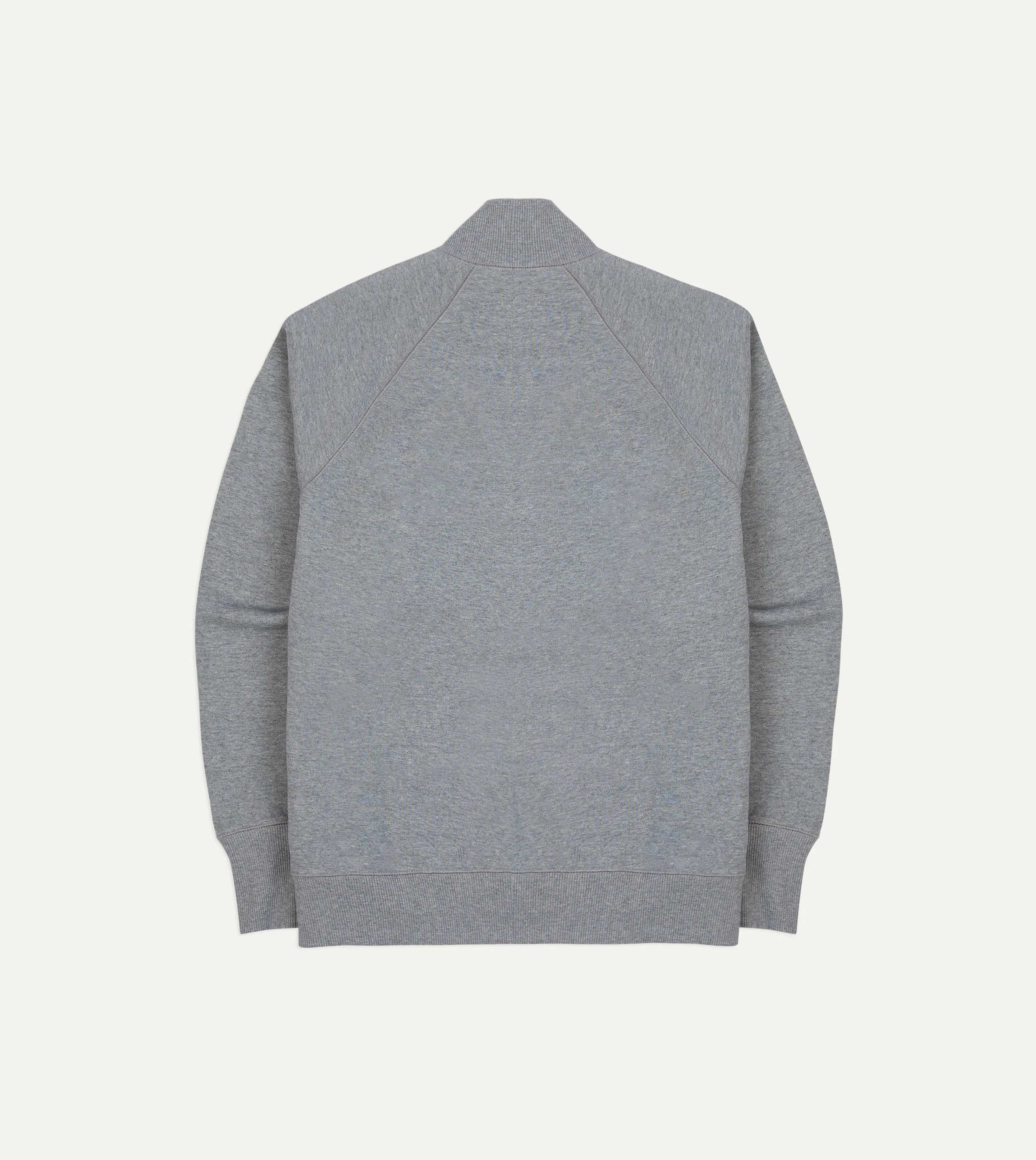 Grey Cotton Quarter Zip Sweatshirt