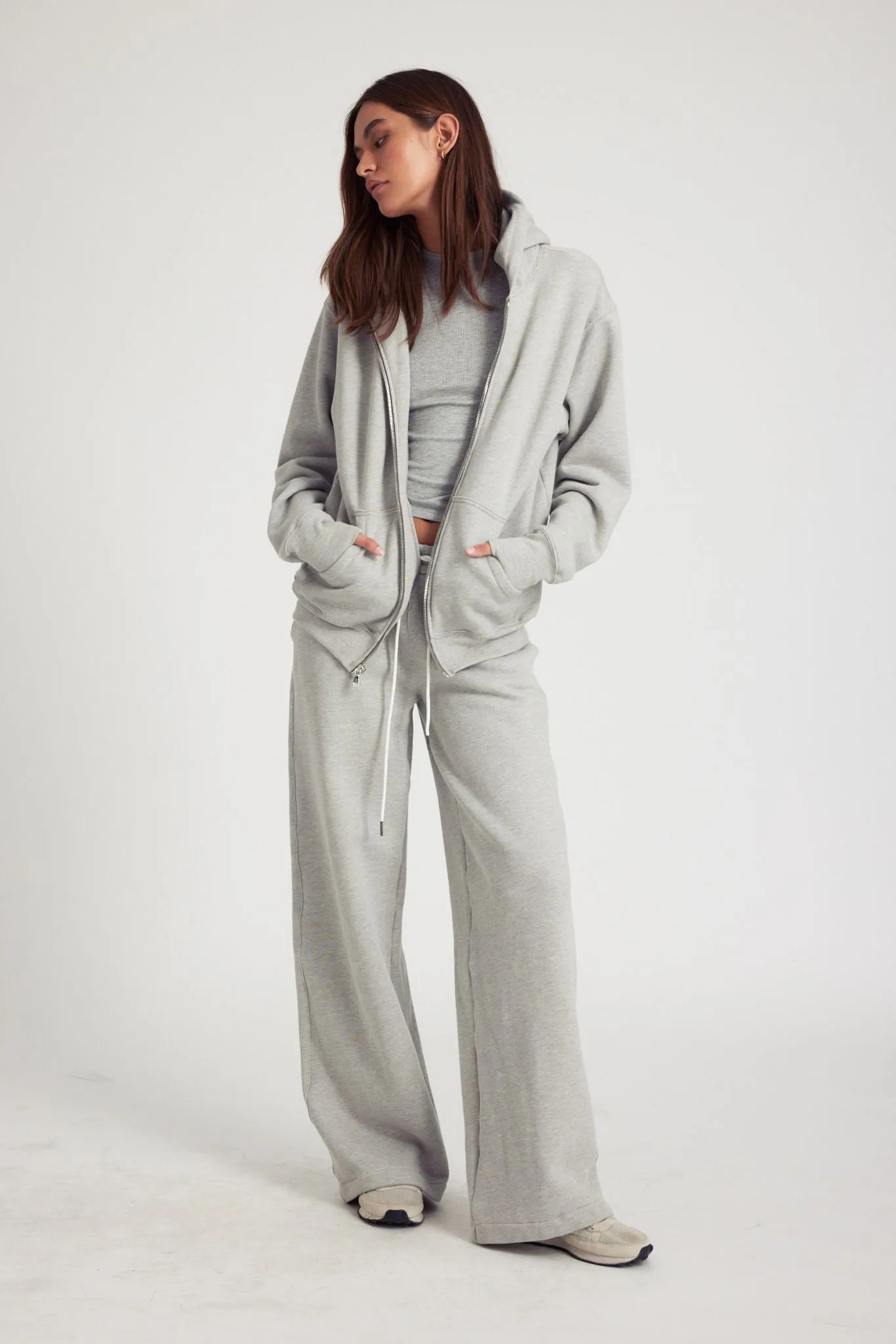 Heather Grey Baggy Athletic Sweatpants