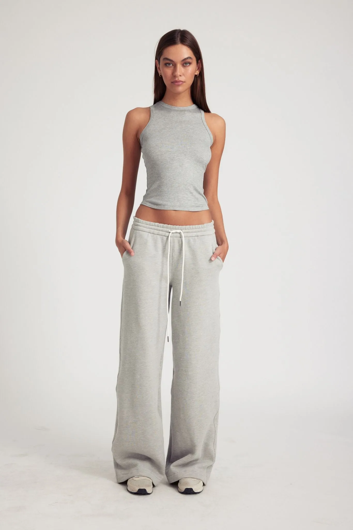 Heather Grey Baggy Athletic Sweatpants