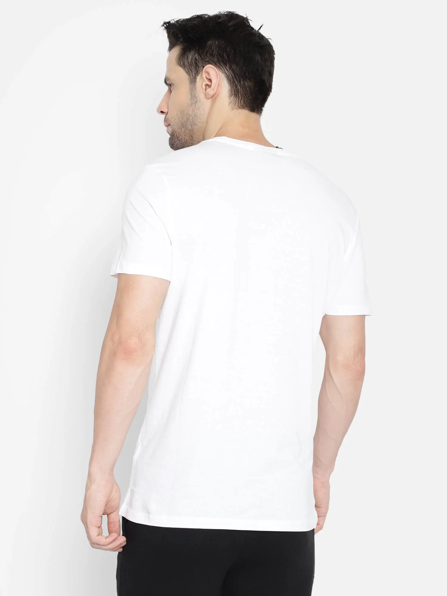 Logan Men Cotton White T-Shirt