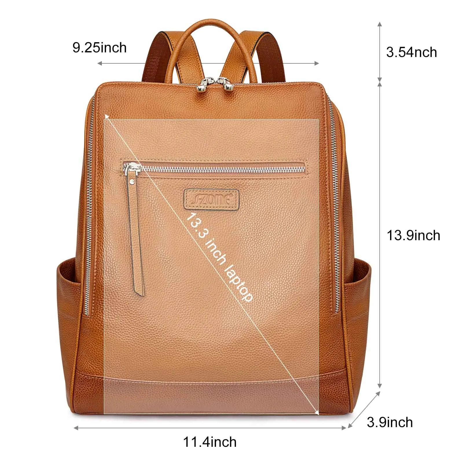 Medium Genuine Leather Women Backpack