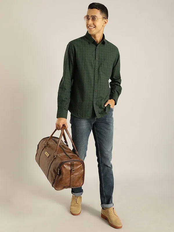 Men Checked Full Sleeve Cotton Shirt