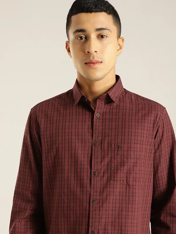 Men Checked Full Sleeve Cotton Shirt