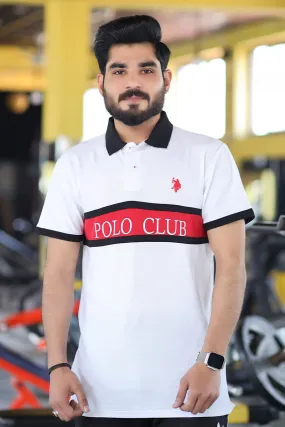 Men Collared Polo Shirt White