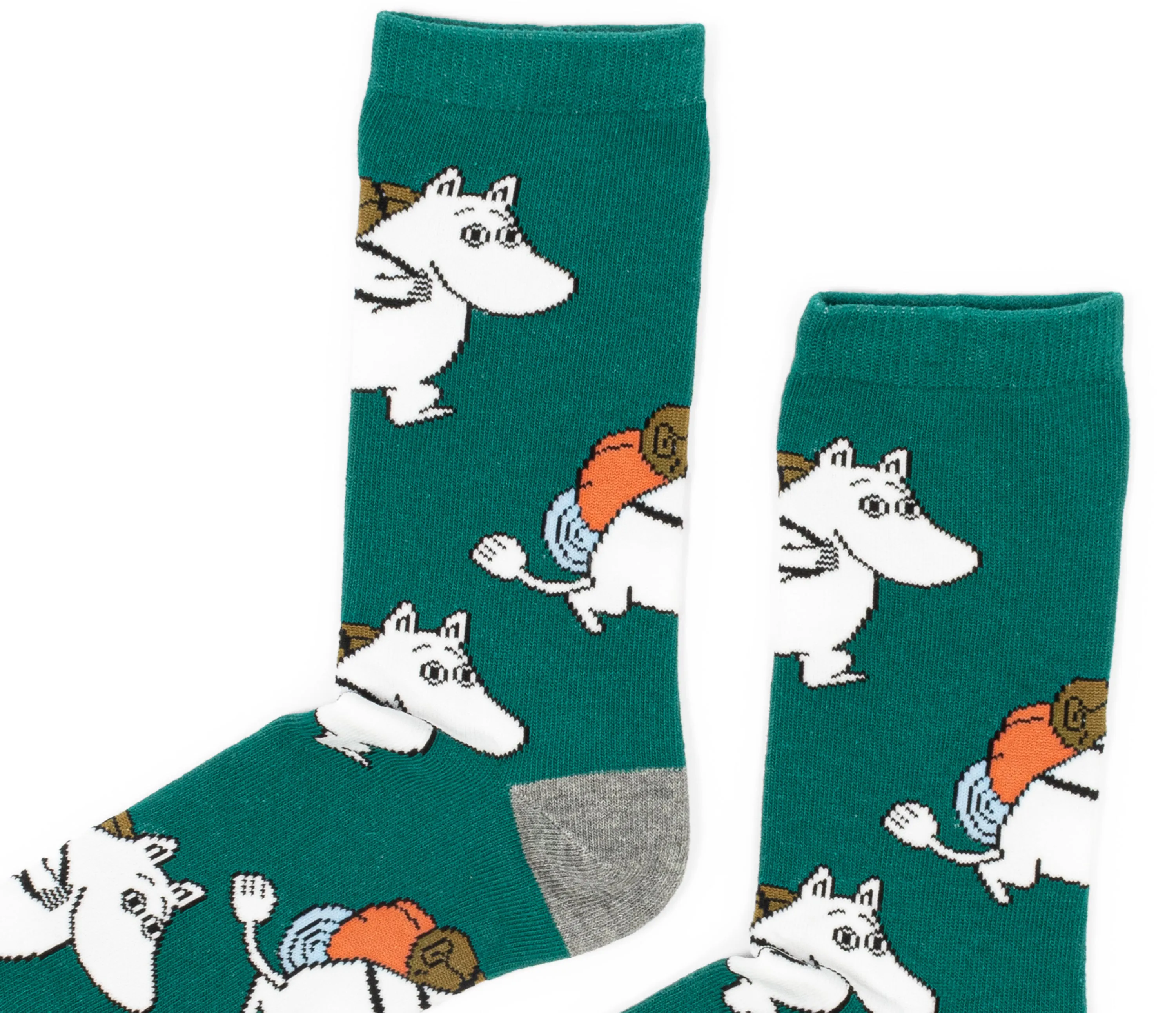 Moomintroll Adventuring Men Socks - Green