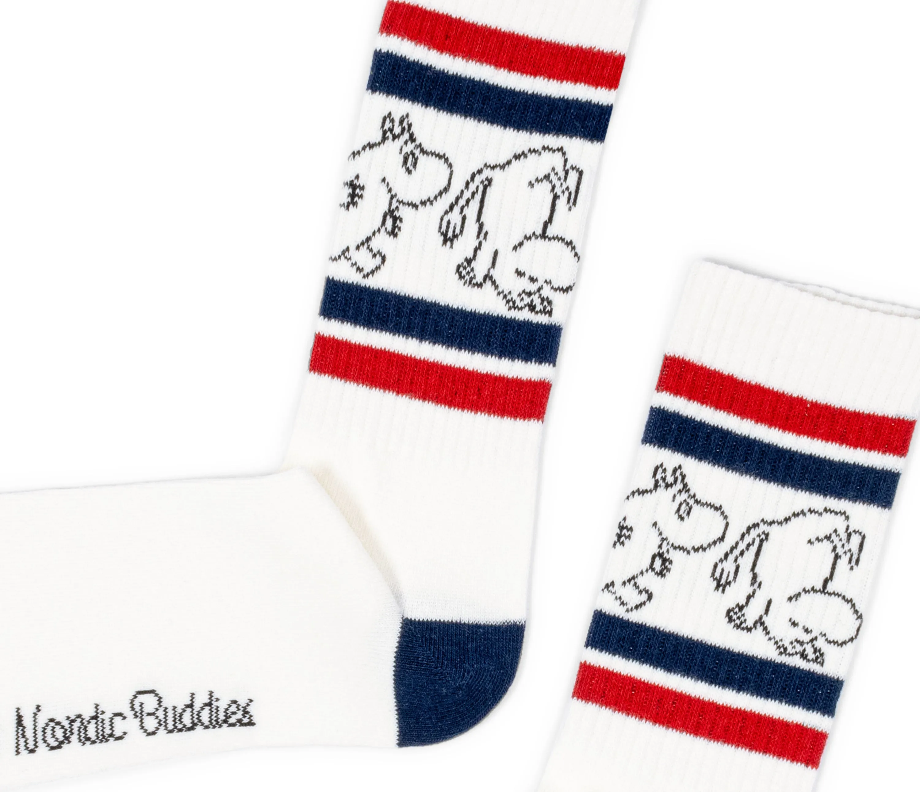 Moomintroll Retro Men Socks - White