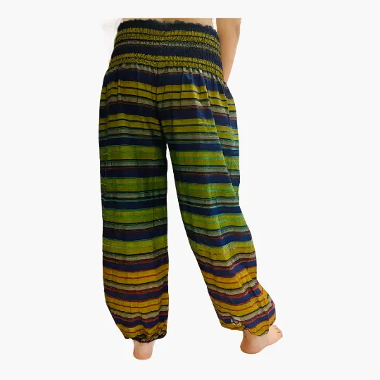 Multicolor Bohemian Cotton Pants